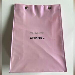 CHANEL Light Pink Tote with Silver Details